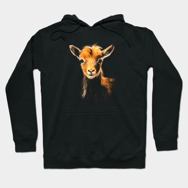 Baby Goat Silhouette #5 Hoodie by Butterfly Venom